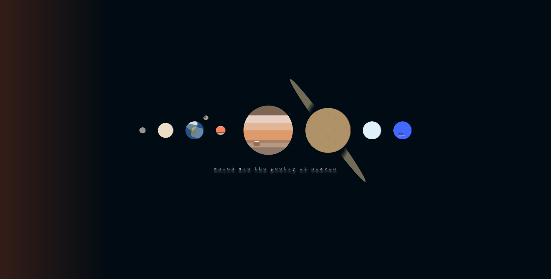 An illustration of the solar system.